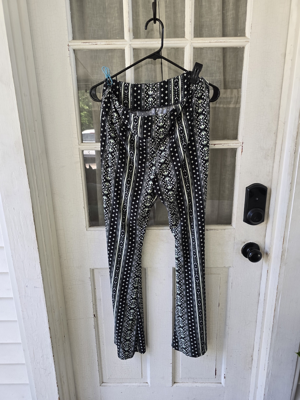 No Boundaries Black and White Striped Wide-Leg Pull-On Pants